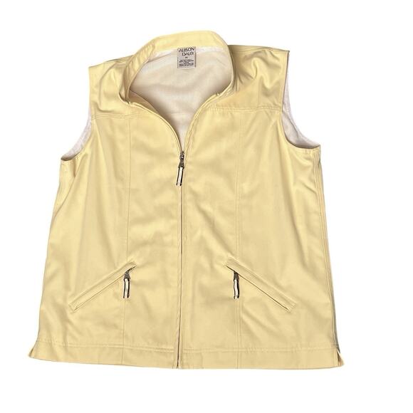 Allison Daley Vest Jacket Womens Size 14 Full Zip Mesh Lining Yellow Outdoor - Picture 5 of 9